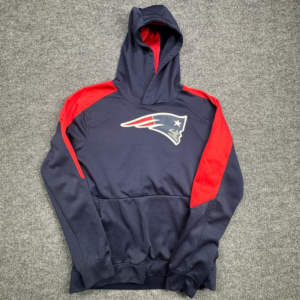 New England Patriots NFL Team Apparel Hoodie Youth XL Navy Red Pullover‎